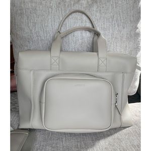 Monos Metro Duffle Ivory Vegan Leather - Very clean and never used